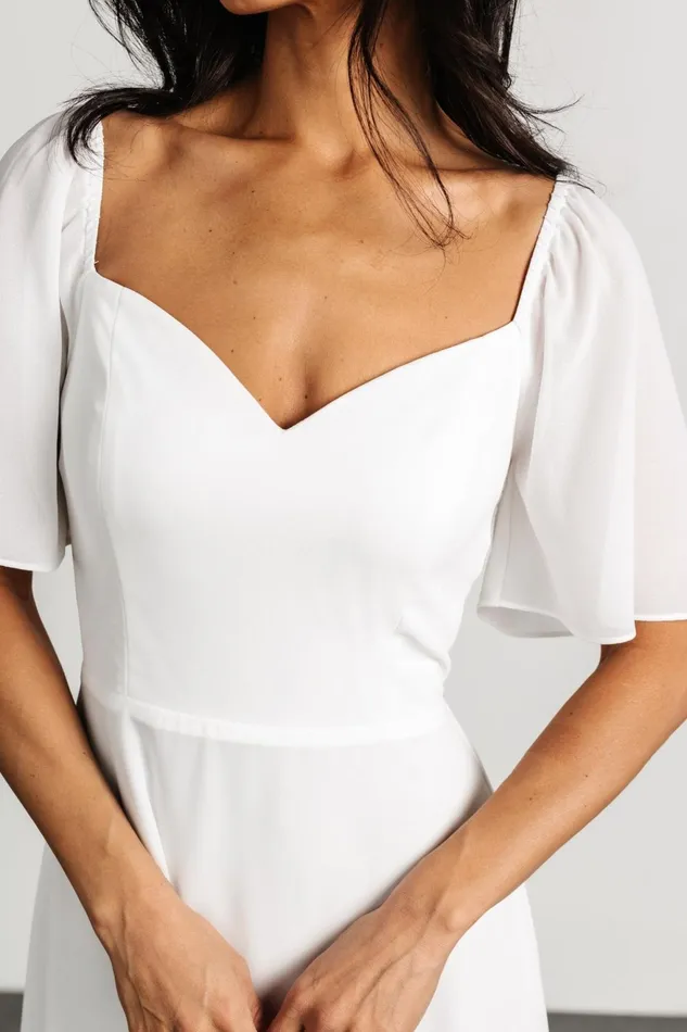 Women Bridal Baltic Born Colette Sweetheart Midi Dress White