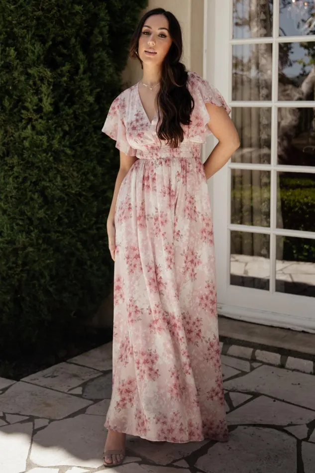 Women Bump Friendly Baltic Born Lynlee Metallic Maxi Dress Pink Multi Women Bump Friendly Baltic Born Lynlee Metallic Maxi Dress Pink Multi