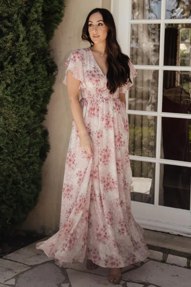 Women Bump Friendly Baltic Born Lynlee Metallic Maxi Dress Pink Multi Women Bump Friendly Baltic Born Lynlee Metallic Maxi Dress Pink Multi