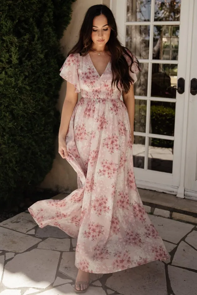 Women Bump Friendly Baltic Born Lynlee Metallic Maxi Dress Pink Multi Women Bump Friendly Baltic Born Lynlee Metallic Maxi Dress Pink Multi