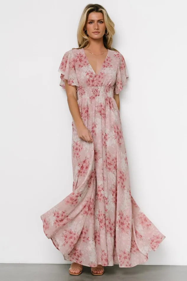 Women Bump Friendly Baltic Born Lynlee Metallic Maxi Dress Pink Multi Women Bump Friendly Baltic Born Lynlee Metallic Maxi Dress Pink Multi