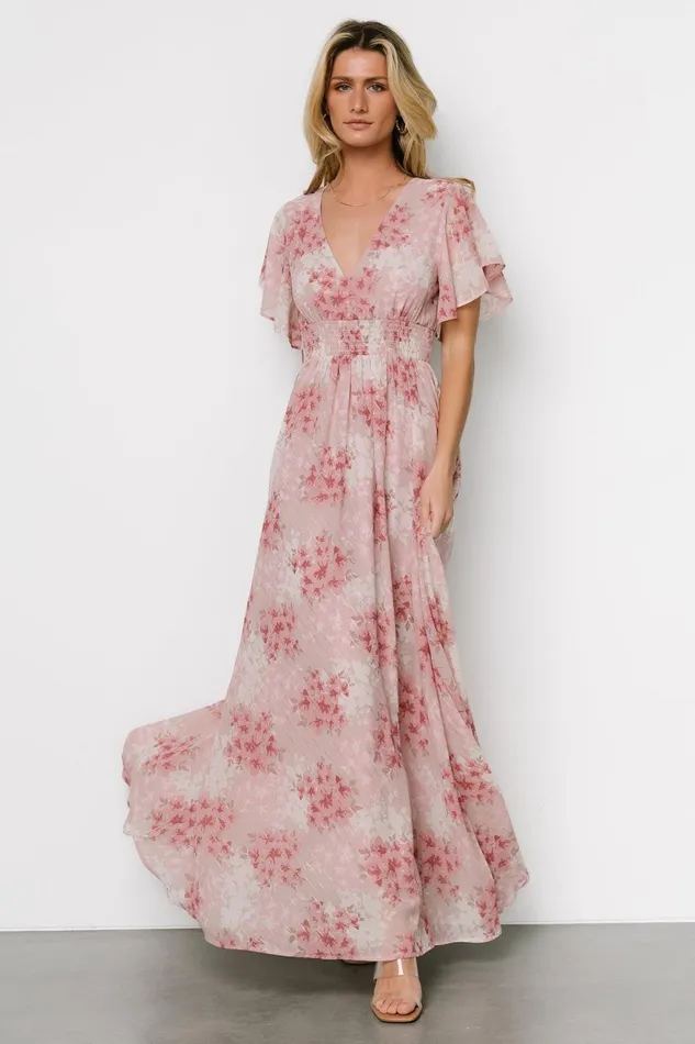 Women Bump Friendly Baltic Born Lynlee Metallic Maxi Dress Pink Multi Women Bump Friendly Baltic Born Lynlee Metallic Maxi Dress Pink Multi