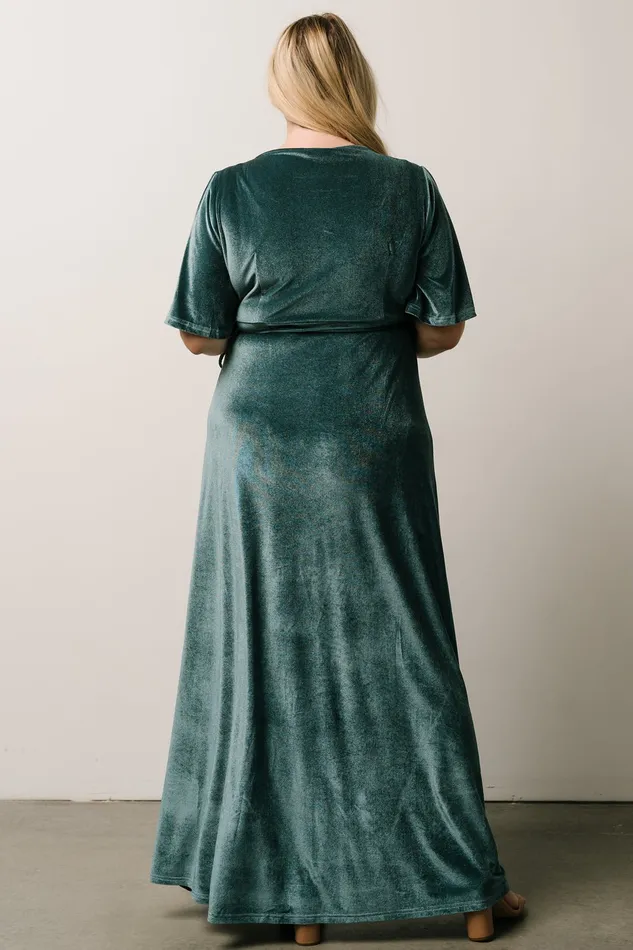 Women Bump Friendly Baltic Born Meghan Velvet Wrap Maxi Dress Persian Blue Women Bump Friendly Baltic Born Meghan Velvet Wrap Maxi Dress Persian Blue
