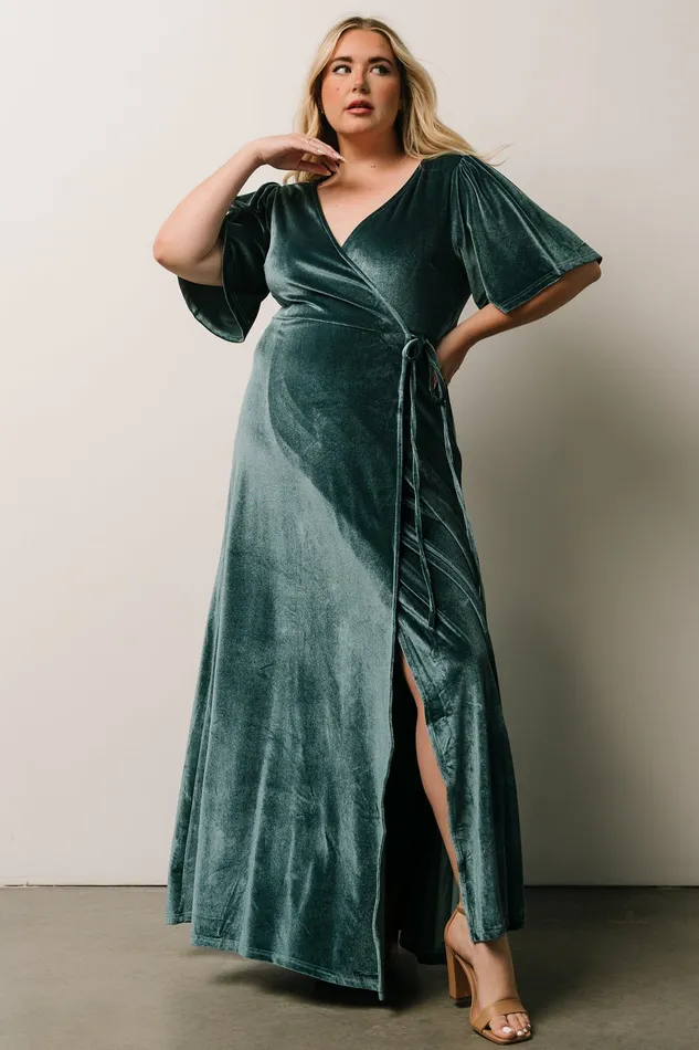 Women Bump Friendly Baltic Born Meghan Velvet Wrap Maxi Dress Persian Blue Women Bump Friendly Baltic Born Meghan Velvet Wrap Maxi Dress Persian Blue