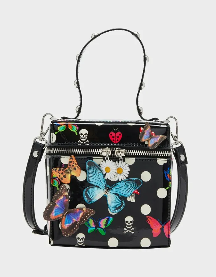 Women BUTTERFLY BOX BAG DOTS Betsey Johnson