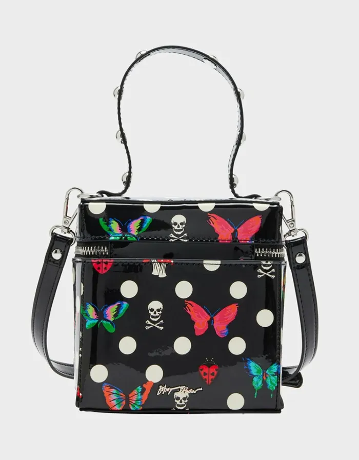 Women BUTTERFLY BOX BAG DOTS Betsey Johnson
