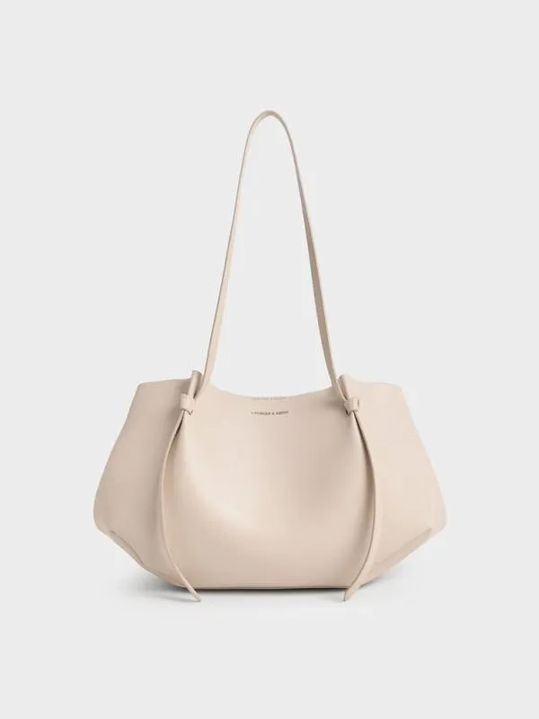 Women Calla Tote Bag 8211 Oat CHARLES and KEITH Slouchy Bags