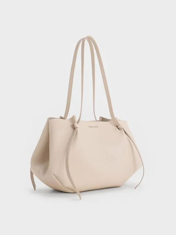 Women Calla Tote Bag 8211 Oat CHARLES and KEITH Slouchy Bags