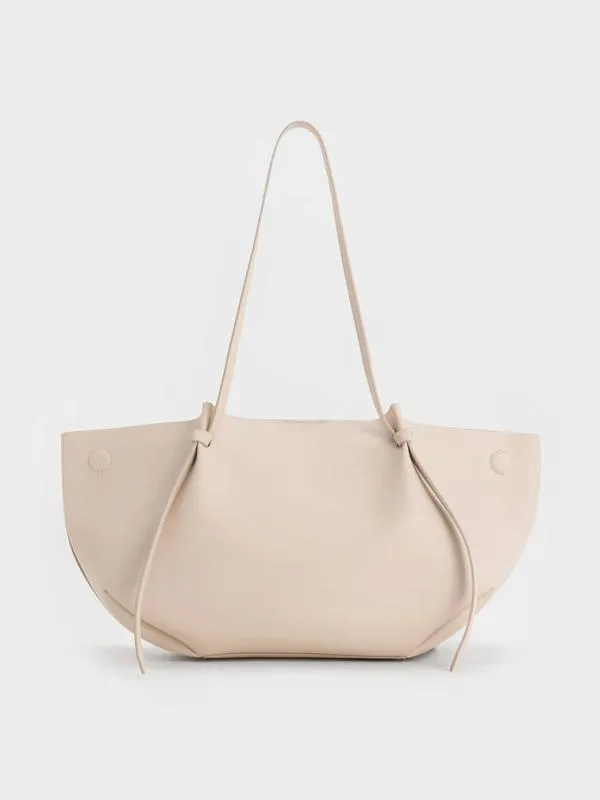 Women Calla Tote Bag 8211 Oat CHARLES and KEITH Slouchy Bags