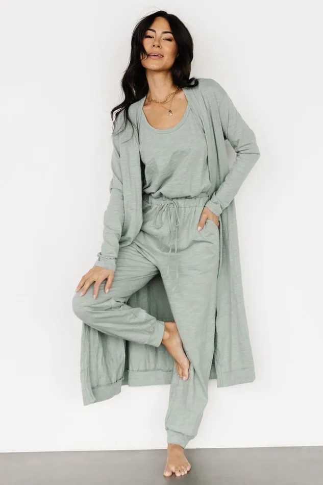 Women Cardigans Baltic Born Janae Jumpsuit Cardigan Set Sage
