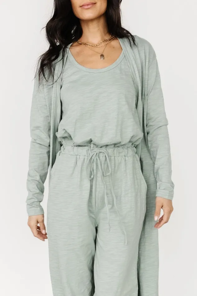 Women Cardigans Baltic Born Janae Jumpsuit Cardigan Set Sage