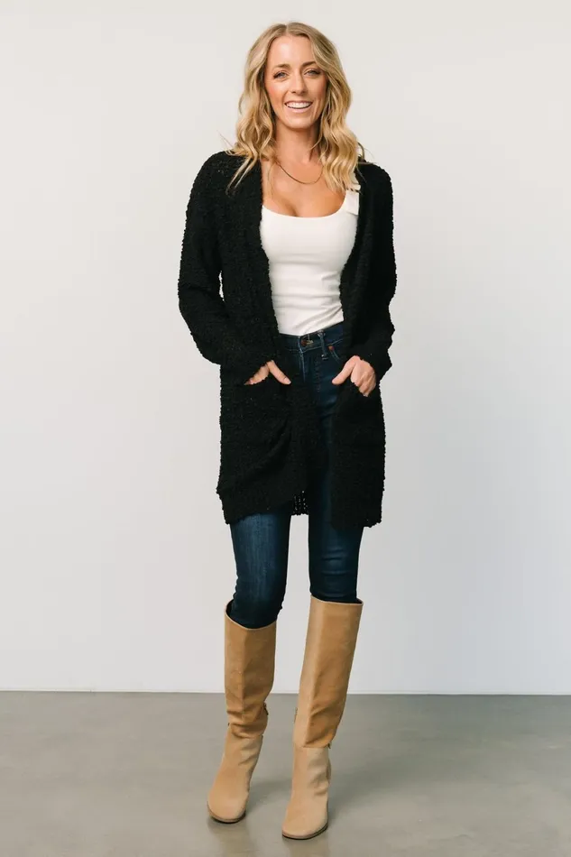 Women Cardigans Baltic Born Oxford Pocket Cardigan Black