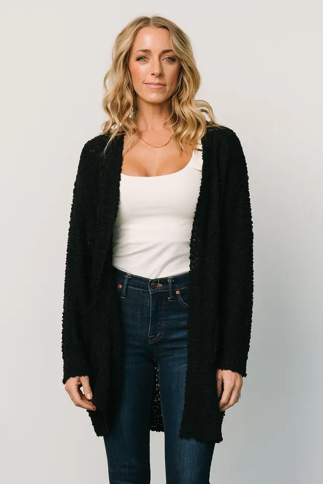 Women Cardigans Baltic Born Oxford Pocket Cardigan Black Women Cardigans Baltic Born Oxford Pocket Cardigan Black