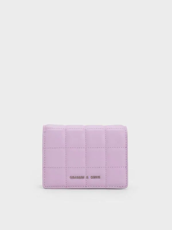 Women Cassia Quilted Mini Wallet 8211 Lilac CHARLES and KEITH Small Wallets