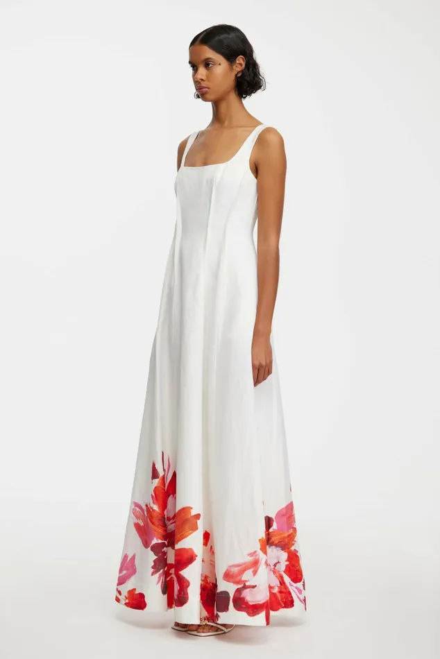 Women CHAPELHILL MAXI DRESS Wildberry Bloom Acler White Dresses