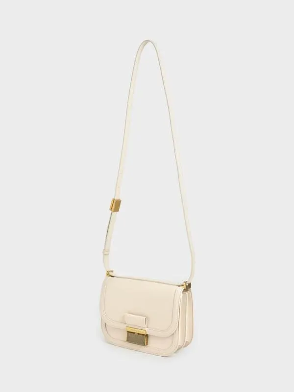 Women Charlot Bag 8211 Ivory CHARLES and KEITH Crossbody Bags Women Charlot Bag 8211 Ivory CHARLES and KEITH Crossbody Bags