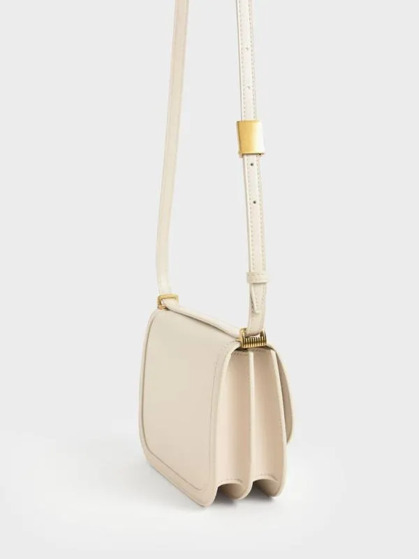 Women Charlot Bag 8211 Ivory CHARLES and KEITH Crossbody Bags Women Charlot Bag 8211 Ivory CHARLES and KEITH Crossbody Bags