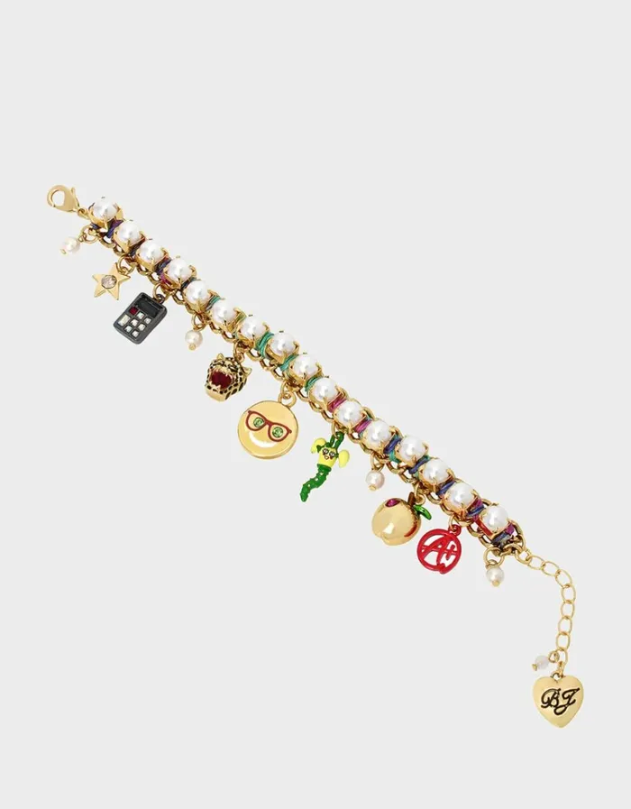 Women CHARM SCHOOL CHARM BRACELET RED Betsey Johnson Women CHARM SCHOOL CHARM BRACELET RED Betsey Johnson