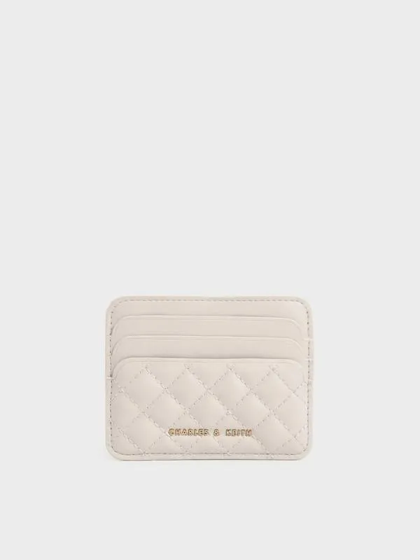 Women Cleo Quilted Card Holder 8211 Ivory CHARLES and KEITH Card Holders