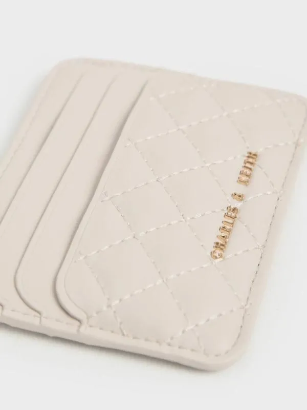 Women Cleo Quilted Card Holder 8211 Ivory CHARLES and KEITH Card Holders Women Cleo Quilted Card Holder 8211 Ivory CHARLES and KEITH Card Holders