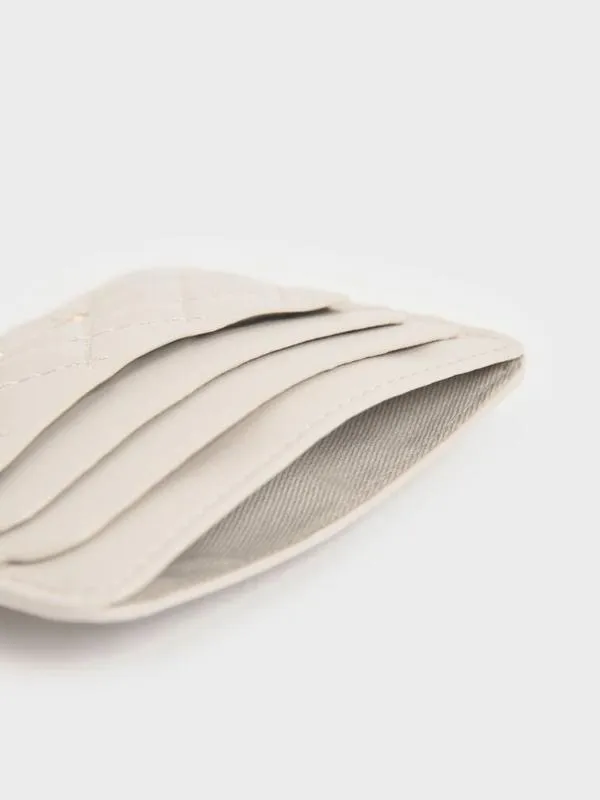 Women Cleo Quilted Card Holder 8211 Ivory CHARLES and KEITH Card Holders Women Cleo Quilted Card Holder 8211 Ivory CHARLES and KEITH Card Holders