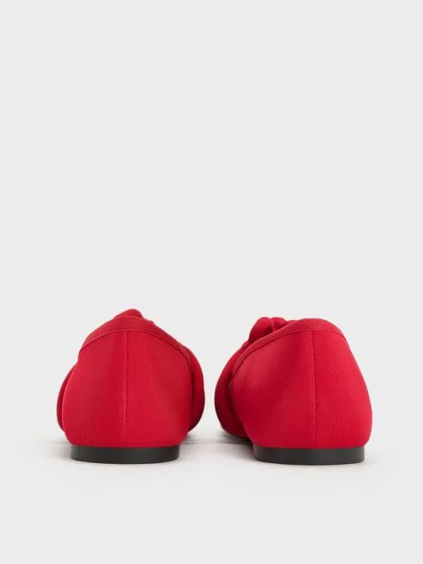 Women CloverKnot Mary Jane Flats 8211 Red CHARLES and KEITH Flats