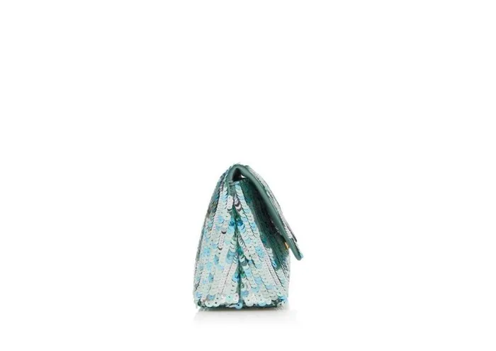 Women Clutches Tom Ford Sequin Label Mini Chain Bag Aqua Black Women Clutches Tom Ford Sequin Label Mini Chain Bag Aqua Black