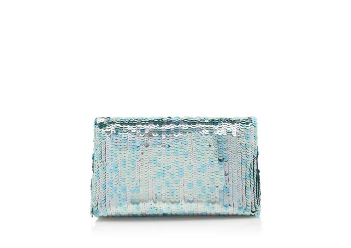 Women Clutches Tom Ford Sequin Label Mini Chain Bag Aqua Black Women Clutches Tom Ford Sequin Label Mini Chain Bag Aqua Black