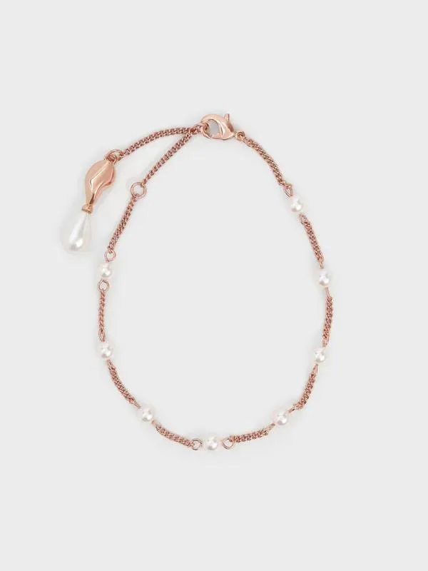 Women Corrine Pearl Bracelet 8211 Rose Gold CHARLES and KEITH Bracelets