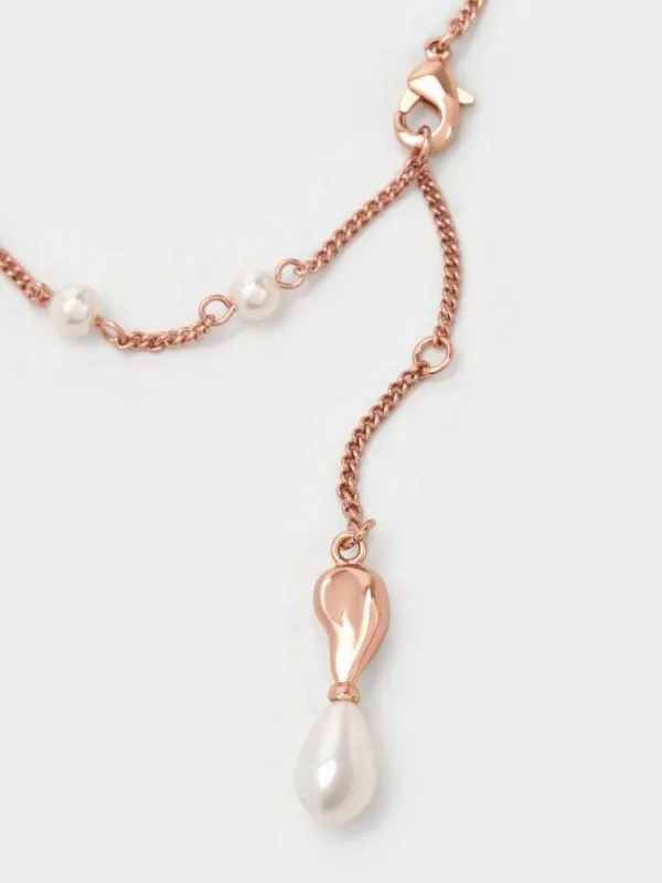 Women Corrine Pearl Bracelet 8211 Rose Gold CHARLES and KEITH Bracelets Women Corrine Pearl Bracelet 8211 Rose Gold CHARLES and KEITH Bracelets