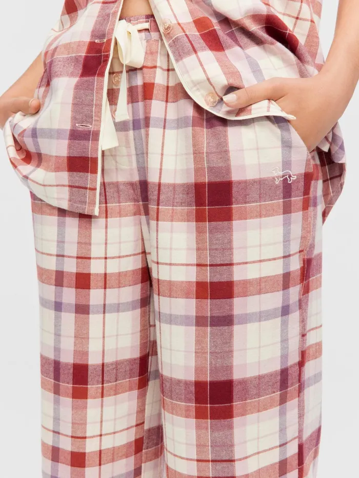 Women Cream Check 34 Pj Pant Multi Peter Alexander Pants