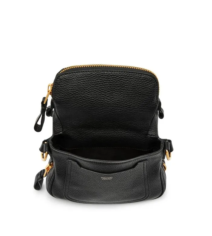 Women Cross Body Bags Tom Ford Grain Leather Jennifer Mini Bag Black Women Cross Body Bags Tom Ford Grain Leather Jennifer Mini Bag Black