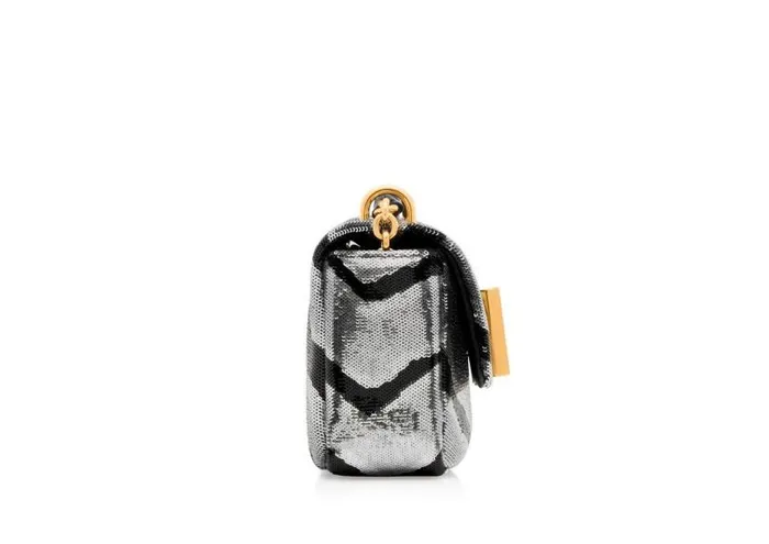 Women Cross Body Bags Tom Ford Zebra Sequin Embroidery Soft Natalia Mini Shoulder Bag Blacksilver Black Women Cross Body Bags Tom Ford Zebra Sequin Embroidery Soft Natalia Mini Shoulder Bag Blacksilver Black
