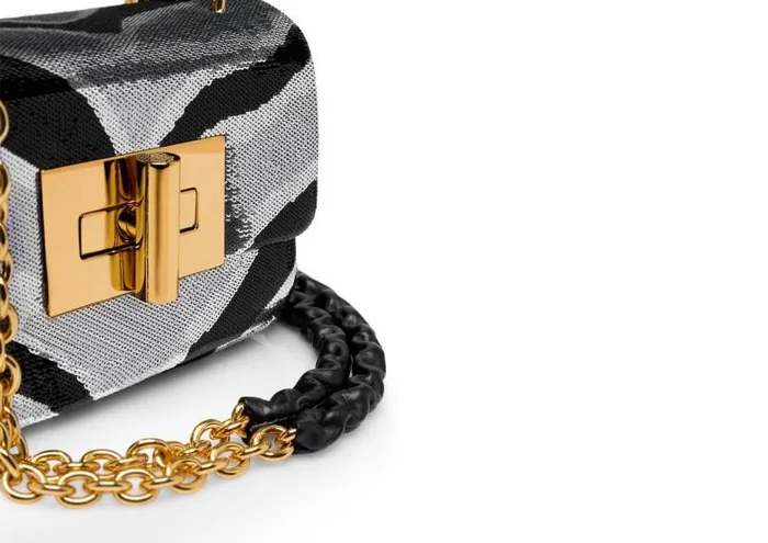 Women Cross Body Bags Tom Ford Zebra Sequin Embroidery Soft Natalia Mini Shoulder Bag Blacksilver Black Women Cross Body Bags Tom Ford Zebra Sequin Embroidery Soft Natalia Mini Shoulder Bag Blacksilver Black
