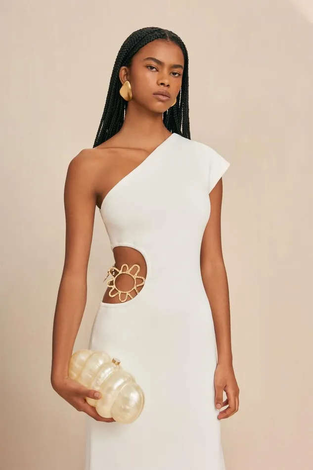 Women Cult Gaia Dresses ADRIAN KNIT DRESS 8211 OFF WHITE
