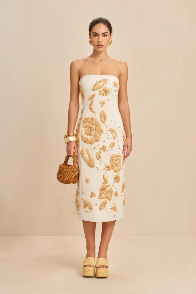 Women Cult Gaia Dresses FINA DRESS 8211 INDU ECRU