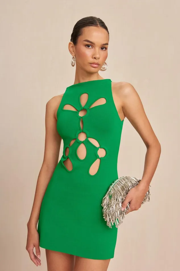 Women Cult Gaia Dresses FRANCO KNIT DRESS 8211 MALACHITE