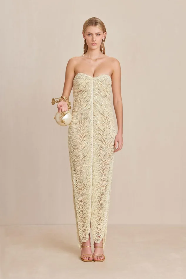 Women Cult Gaia Dresses SANTIAGA GOWN 8211 OFF WHITE