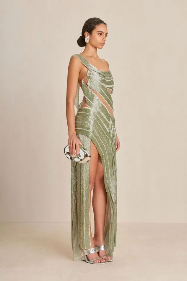 Women Cult Gaia Dresses WHITNEY GOWN 8211 LIGHT HONEYDEW Women Cult Gaia Dresses WHITNEY GOWN 8211 LIGHT HONEYDEW