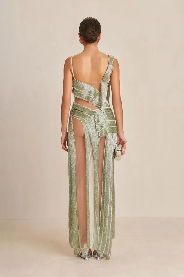 Women Cult Gaia Dresses WHITNEY GOWN 8211 LIGHT HONEYDEW Women Cult Gaia Dresses WHITNEY GOWN 8211 LIGHT HONEYDEW
