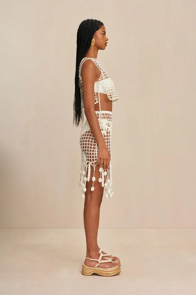 Women Cult Gaia Knits MOCHNI CROCHET COVERUP 8211 OFF WHITE Women Cult Gaia Knits MOCHNI CROCHET COVERUP 8211 OFF WHITE