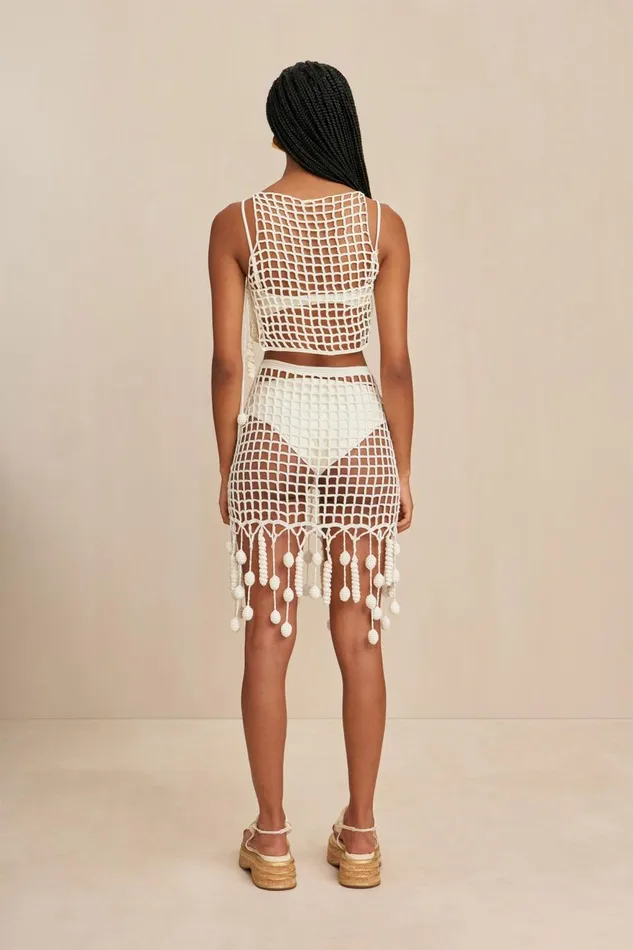 Women Cult Gaia Knits MOCHNI CROCHET COVERUP 8211 OFF WHITE Women Cult Gaia Knits MOCHNI CROCHET COVERUP 8211 OFF WHITE