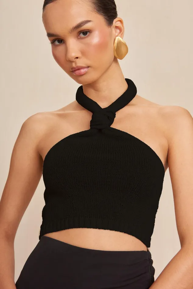 Women Cult Gaia Knits SORINE KNIT TOP 8211 BLACK