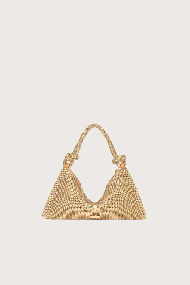Women Cult Gaia Mini Bags HERA NANO RHINESTONE SHOULDER BAG 8211 CHAMPAGNE