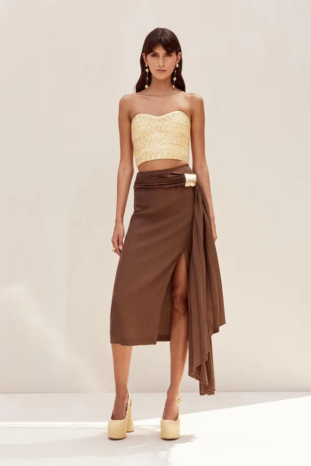 Women Cult Gaia Tops JACIRA TOP 8211 NATURAL RAFFIA