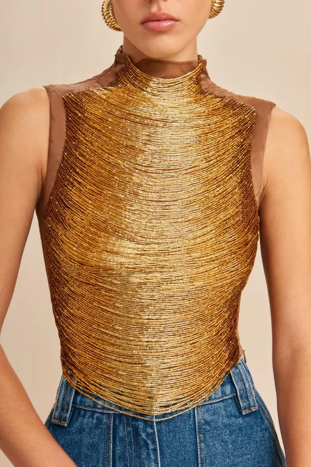 Women Cult Gaia Tops TARAJI TOP 8211 BRONZE