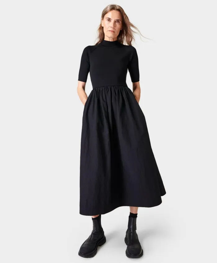 Women Dreaming Midi Dress Black Sweaty Betty Dresses and Jumpsuits
