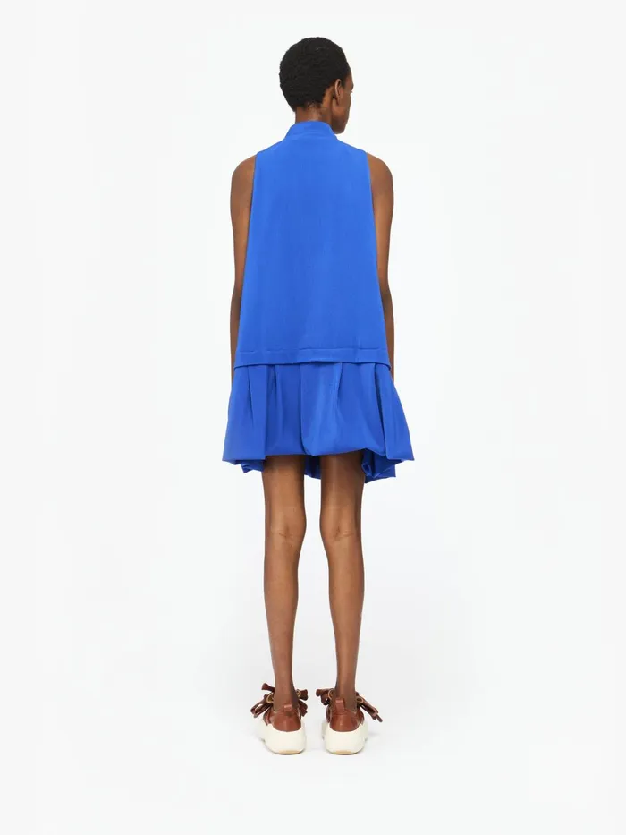 Women Dresses JW Anderson ALINE RUFFLE HEM MINI DRESS Sapphire Blue