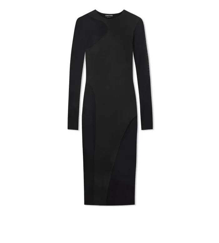 Women Dresses Tom Ford Crepe Jersey Tubino Dress Black