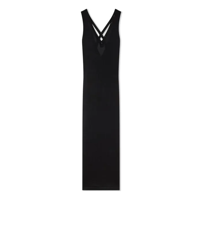 Women Dresses Tom Ford Slinky Viscose VNeck Dress Black